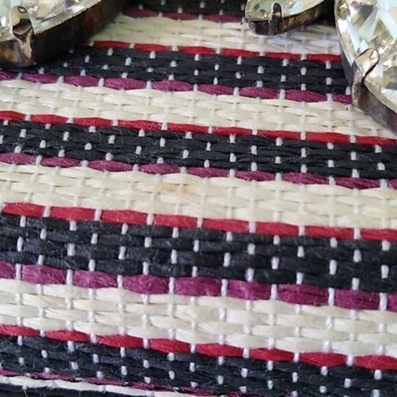 Deux Lux Ravello Crystal Embellished Woven Stripe Zip Around Wallet - Picture 15 of 15